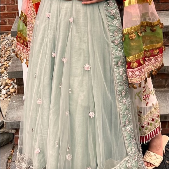Designer Pakistani wedding formal wear stunning embellished -medium maxi - Picture 7 of 7